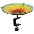 Sunnydaze Deck-Mounted/Staked Glass Bird Bath