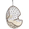 Sunnydaze Danielle Hanging Egg Chair, Resin Wicker Basket Design, Outdoor Use, Includes Cushion