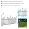 Sunnydaze 2-Piece Gothic Iron Decorative Garden Border Fence - Black