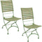 Sunnydaze Cafe Couleur Folding Chestnut Wooden Folding Chair - Green