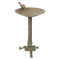 Sunnydaze Ivy and Sage Metal Bird Bath - Rustic Patina - 12.25"