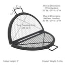 Sunnydaze Round Folding Camping Grill Grate