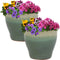 Sunnydaze Set of 2 Studio Glazed Ceramic Planters