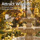 Sunnydaze 46-Inch Classic Tulip 3-Tier Electric Water Fountain for Patio, Yard or Deck