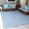 chevron blue/gray indoor/outdoor rug 8'x10'9"