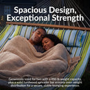 Sunnydaze 2-Person Quilted Fabric Double Hammock with Pillow