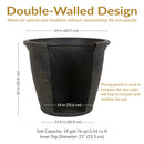 Sunnydaze Anjelica Polyresin Outdoor Flowerpot Planter