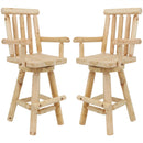 Sunnydaze Rustic Bar Stool, Log Cabin Style Unfinished Wood Construction, 4-Foot