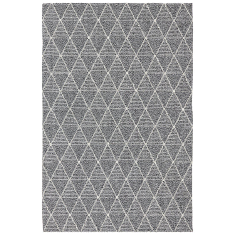 5x7 Sunnydaze Lattice Perfection Indoor Area Rug in Charcoal