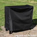 Sunnydaze Outdoor Firewood Log Rack Cover - Black