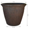 Sunnydaze Anjelica Outdoor Resin Planter - 15.25" Diameter