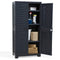 Sunnydaze Plastic Lockable Storage Cabinet with 3 Adjustable Shelves