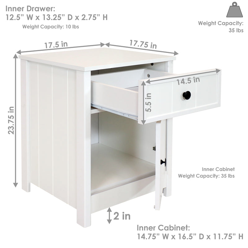 Image showing the overall product dimensions including height, depth and width.