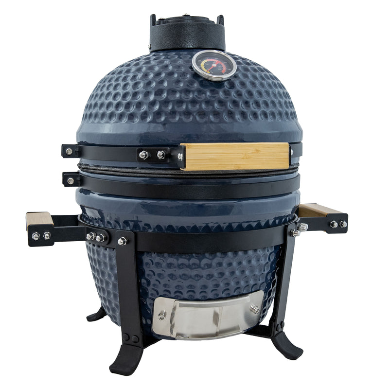 Sunnydaze Kamado Portable Charcoal Grill and Smoker with Stand