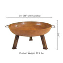 Sunnydaze Cast Iron Heavy Duty Fire Pit for Outside