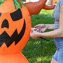 Sunnydaze 7’ Jack-O-Lantern Scarecrow Pumpkin Inflatable Halloween Decoration