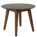 Sunnydaze Cosmo Round Coffee Table - Dark Walnut