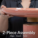 Sunnydaze Glazed Ceramic Outdoor Bird Bath