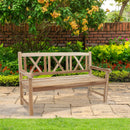 Sunnydaze 3-Person Teak Patio Bench for Outside
