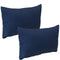 Sunnydaze Indoor/Outdoor Lumbar Throw Pillow Covers - 12 x 20 Inch - Set of 2
