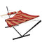 Sunnydaze Rope Hammock with 12' Steel Stand, Pad, and Pillow