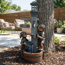 Sunnydaze Water Fountain Statue with Children Playing at Faucet - 40"