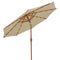 Sunnydaze 8.5 ft Patio Umbrella with Faux Woodgrain Finish