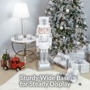 Sunnydaze Sterling the Silver Christmas Nutcracker Statue - 37" H