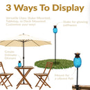 Sunnydaze Tropical Pineapple 3-in-1 Glass Outdoor Torches - Set of 2