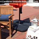 Sunnydaze Set of 4 Heavy-Duty Water/Sand Cantilever Umbrella Base Plates