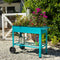 Sunnydaze Galvanized Steel Mobile Raised Garden Bed Cart