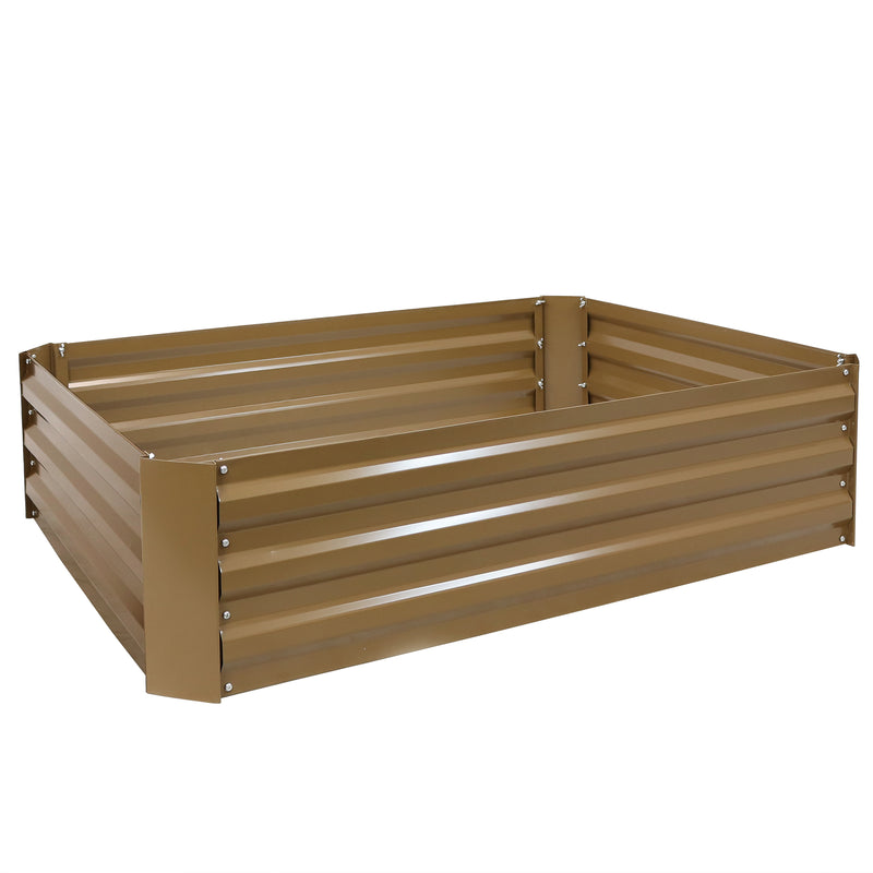 Sunnydaze Galvanized Steel Raised Garden Bed - Large Rectangle - 47-Inch