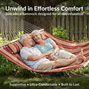 Sunnydaze 2-Person Quilted Fabric Double Hammock with Pillow