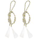 Sunnydaze Indoor/Outdoor Rope Curtain Tiebacks with Tassels