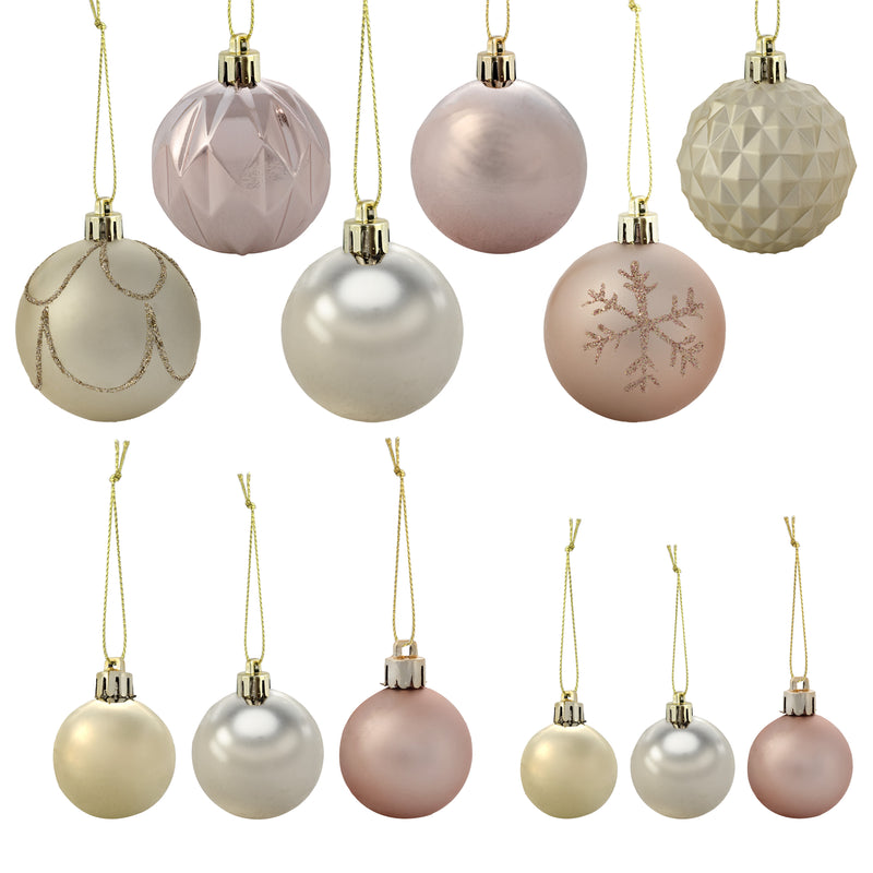 Sunnydaze Winter Wonderland 100ct Christmas Ornament Balls