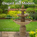 Sunnydaze 46-Inch Classic Tulip 3-Tier Electric Water Fountain for Patio, Yard or Deck