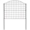 Sunnydaze 5-Piece Arched Grid Steel Decorative Garden Fence Panels - 12.5' Overall