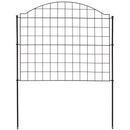 Sunnydaze 5-Piece Arched Grid Steel Decorative Garden Fence Panels - 12.5' Overall