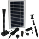 Sunnydaze Solar Pump and Solar Panel Kit with Battery Pack, Remote Control and LED Light, 105 GPH, 55-Inch Lift