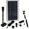 Sunnydaze Solar Pump and Solar Panel Kit with Battery Pack, Remote Control and LED Light, 105 GPH, 55-Inch Lift