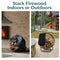 Sunnydaze Firewood Log Hoop Rack with Cover