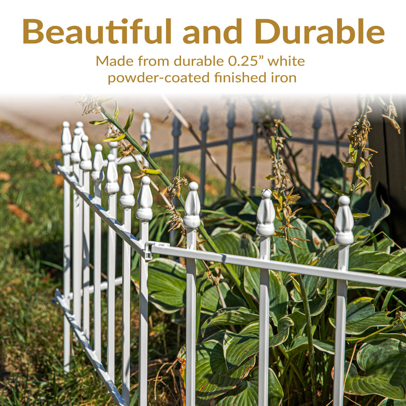 Sunnydaze Roman Garden Border Fence Set