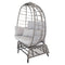 Sunnydaze Double Outdoor Egg Chair with Legs with Cushions and Pillows - Gray