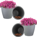 Sunnydaze Anjelica Polyresin Large Round Outdoor Planter