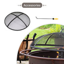 Sunnydaze 42" Large Cosmic Fire Pit with Moon and Stars Design