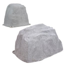 Two light gray artificial landscape rocks with realistic stone textures and irregular shapes, featuring a tall, narrow rock and a wider, low-profile rock against a white background.