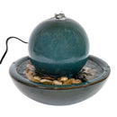Sunnydaze Indoor Ceramic Tabletop Water Fountain with Orb - 7"