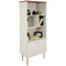 Sunnydaze 5-Shelf Modern Bookshelf with Storage Cabinet - Latte