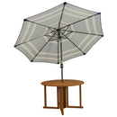 Sunnydaze Malaysian Hardwood Folding Gateleg Patio Round Dining Table