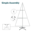 Sunnydaze Unlit Artificial Christmas Tree with Hinged Branches and Stand
